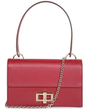 Furla Grained-Leather Tote Bag - Red