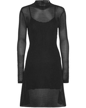 ROTATE BIRGER CHRISTENSEN Knitted Flared Mini Dress - Black