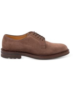 Brunello Cucinelli Suede Derby Shoes - Brown