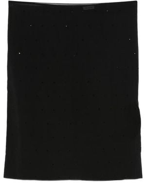 St. Agni Glass Beaded Midi Skirt - Black