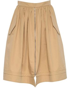 Pushbutton Zweifarbige Shorts - Natur