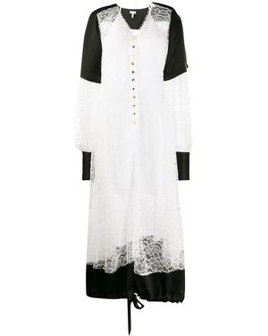Loewe Floral Lace Shirt Dress - White