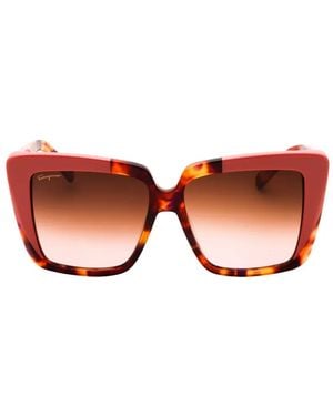 Ferragamo Square-Frame Sunglasses - Pink
