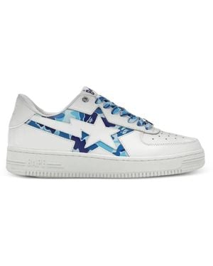 A Bathing Ape Bape Sta Icon Abc Camo Sneakers - Blue