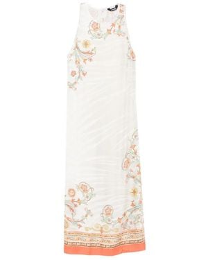 Just Cavalli Printed Midi Dress - White