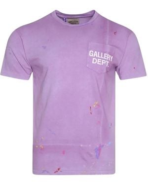 GALLERY DEPT. Paint-Splatter Logo T-Shirt - Purple