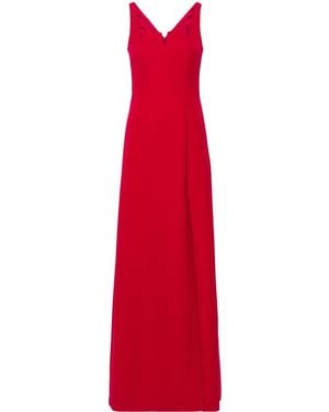 V:PM ATELIER Ruby V-Neck Gown - Red