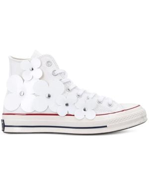Converse Chuck 70 Flower-Applique Sneakers - White