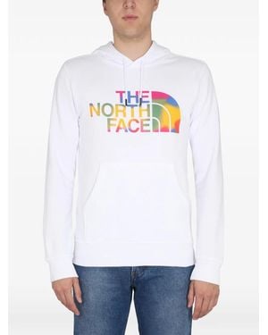 The North Face Logo-Print Hoodie - White