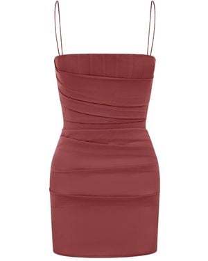Alex Perry Draped Mini Dress - Red