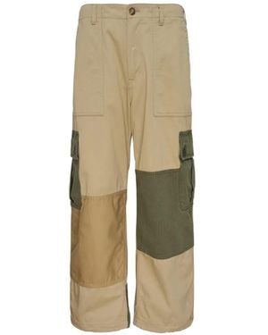 Comme des Garçons Patchwork Cotton Cargo Trousers - Natural