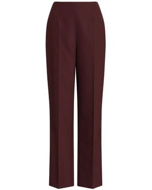 Alberta Ferretti Pleat-Detail Trousers - Purple