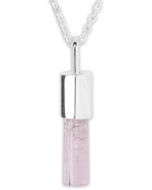 Parts Of 4 Sterling Talisman Rubellite Necklace - Metallic
