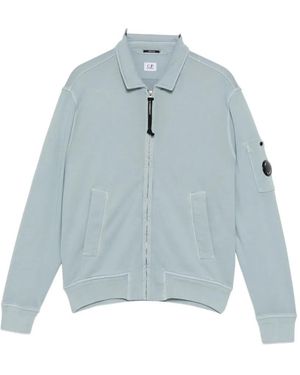 C.P. Company Diagonal Fleece Sweatshirt - Blue