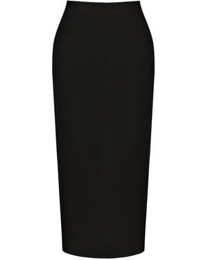 POST MERIDIEM Straight-Line Maxi Skirt - Black
