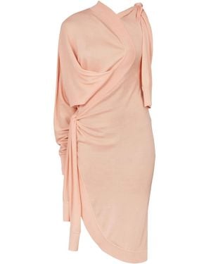 Ferragamo Asymmetric Knitted Dress - Pink