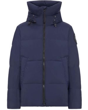 Canada Goose Crofton Logo-Patch Padded Jacket - Blue