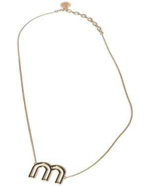 Miu Miu Collar De Metal - Blanco