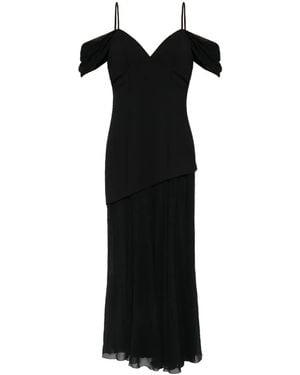Aniye By Teodora Asymmetric Layered Maxi Dress - Black