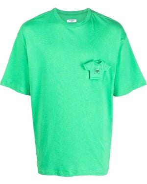 Opening Ceremony Miniature Boxlogo-Patch Cotton T-Shirt - Green