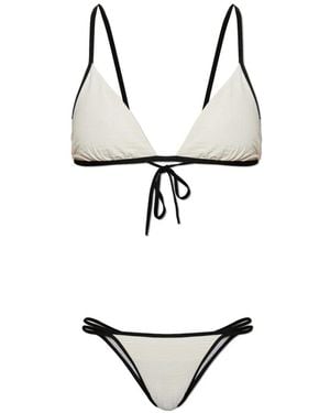 Balmain Monogram Lycra Swimsuit - White