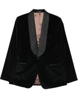 Paul Smith Shawl-Collar Velvet Blazer - Black