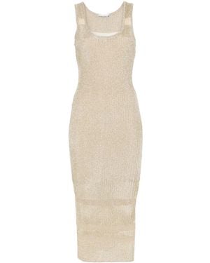 Patrizia Pepe Lurex Midi Dress - White