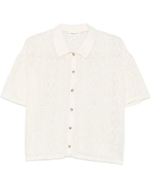 MAISON 123 Lucia Pointelle-Knit Shirt - White