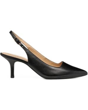 Geox Kleopy Pointed-Toe Slingback-Strap Heeled Pumps - Metallic