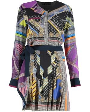 Etro Printed Pleat Dress - Multicolour