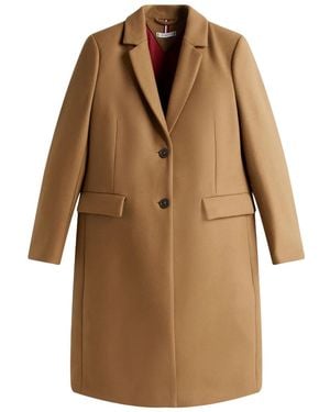 Tommy Hilfiger Buttoned Single Breasted Coat - Brown