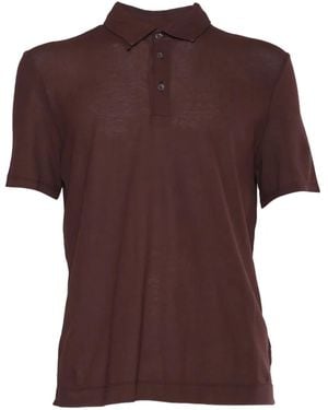 Ballantyne Short-Sleeve Cotton Polo Shirt - Brown