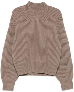 Soeur Flamand Ribbed-Knit Sweater - Brown