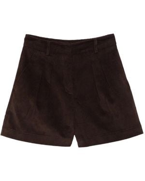 MC2 Saint Barth Pleated Corduroy Shorts - White