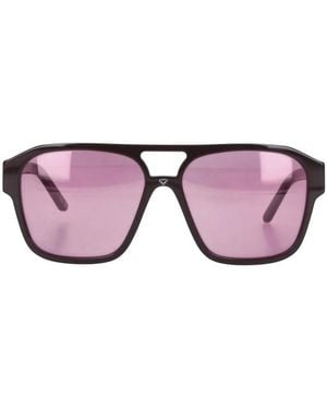 FACE HIDE Doppioponte Square-Frame Sunglasses - Pink
