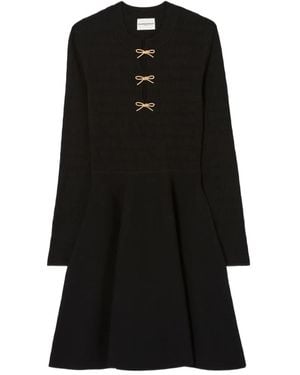 Claudie Pierlot Bow-Detail Skater Dress - Black