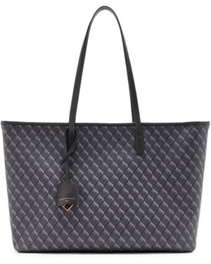 Tammy & Benjamin Cabas Zippé À Motif Monogrammé - Black