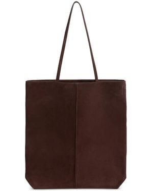 Jil Sander Linea Piped Suede Tote Bag - Brown