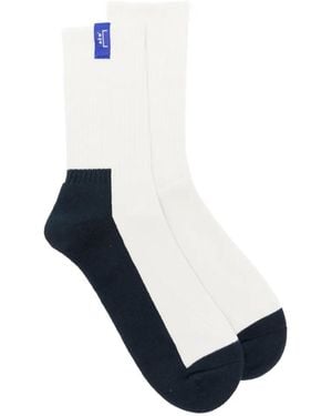 A_COLD_WALL* Ribbed Colour-Block Socks - Blue