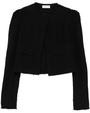 Veronique Leroy Patch-Pocket Cropped Jacket - Black