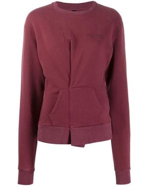 Unravel Project Folded Detail Sweatshirt - Red