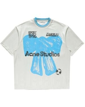 Acne Studios Sports Jersey Graphic T-Shirt - Blue