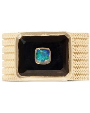Pascale Monvoisin 9Kt Anton Onxy And Opal Ring - Black