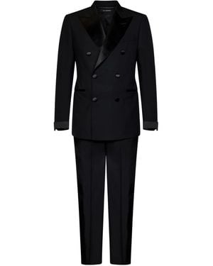 Tom Ford Double-Breasted Suit - Black