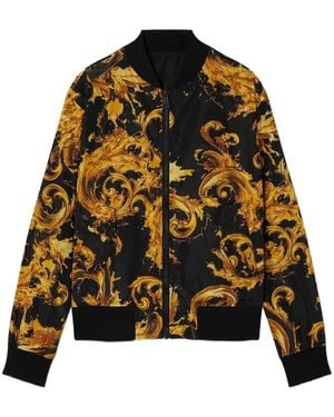 Versace Jeans Couture Reversible Baroque-Print Bomber Jacket - Black
