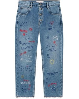 Mira Mikati Painted straight jeans - Blau