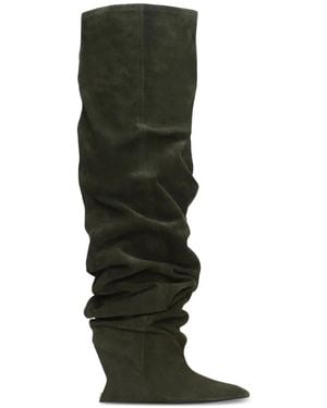 Balmain Botas Altas Con Cuña - Negro