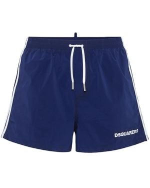 DSquared² Elasticated Drawstring Swim Shorts - Blue