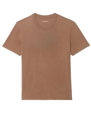 Zadig & Voltaire Tommy T-Shirt mit Totenkopf-Print - Braun