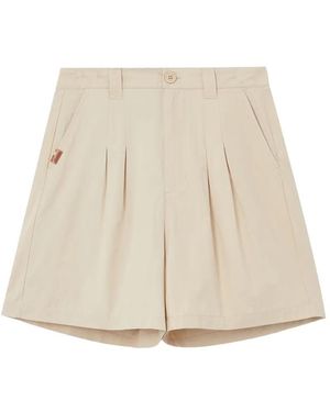 Chocoolate Pleated Shorts - Natural